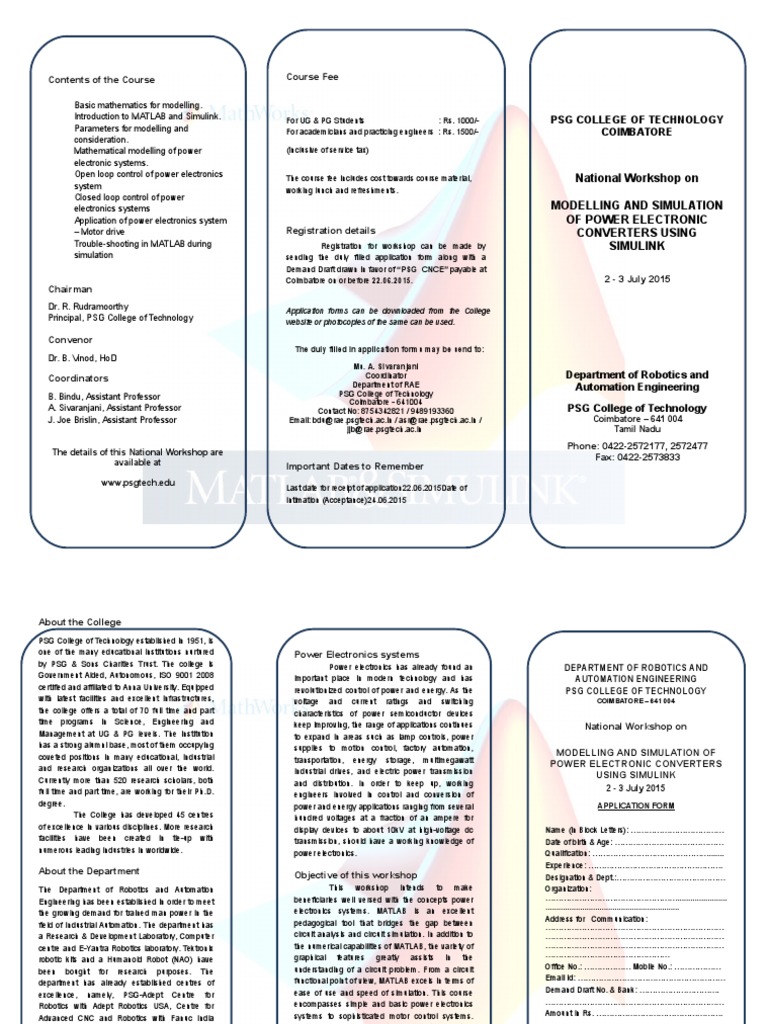 MATLAB Workshop | PDF | Automation | Power Electronics