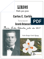 LIRIOS. Pasillo. Carlos E. Cortés. Transc. Piano, Gerardo Betancourt.