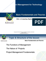 Quality and Project Management For Technology CE00783-M: Basic Fundamentals and Theories