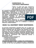 Competence 7.1: General Electrical Maintenance