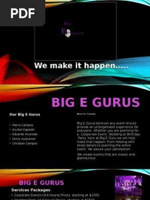 party planning presentation