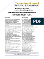 Murder Most Foul: Just For Adults Summer Reading Club Reading Suggestions