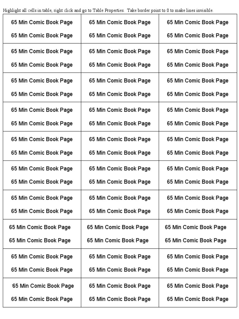 Comic Book Page Formatting Guide | PDF | Home & Garden