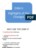 Highlights & Changes From DSM IV TR to DSM v Sec 1