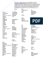 PHRASE Prepositions List of 150 JSL