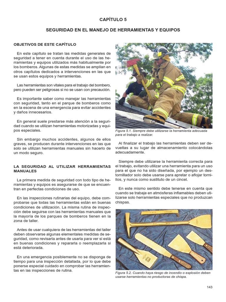 Capítulo 5 Seguridad en El Manejo de Herramientas y Equipos | PDF ...