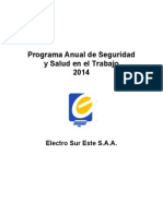 Programa Anual de Seguridad y Salud en El Trabajo 2014