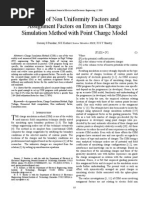 Effect of Non Uniformity Factors and Assignment Factors On Errors in Charge Simulation Method With Point Charge Model