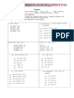 Prueba Factorización, Primero Medio