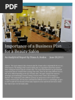 Business Plan For A Beauty Salon Final