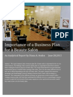 Business Plan For A Beauty Salon Final