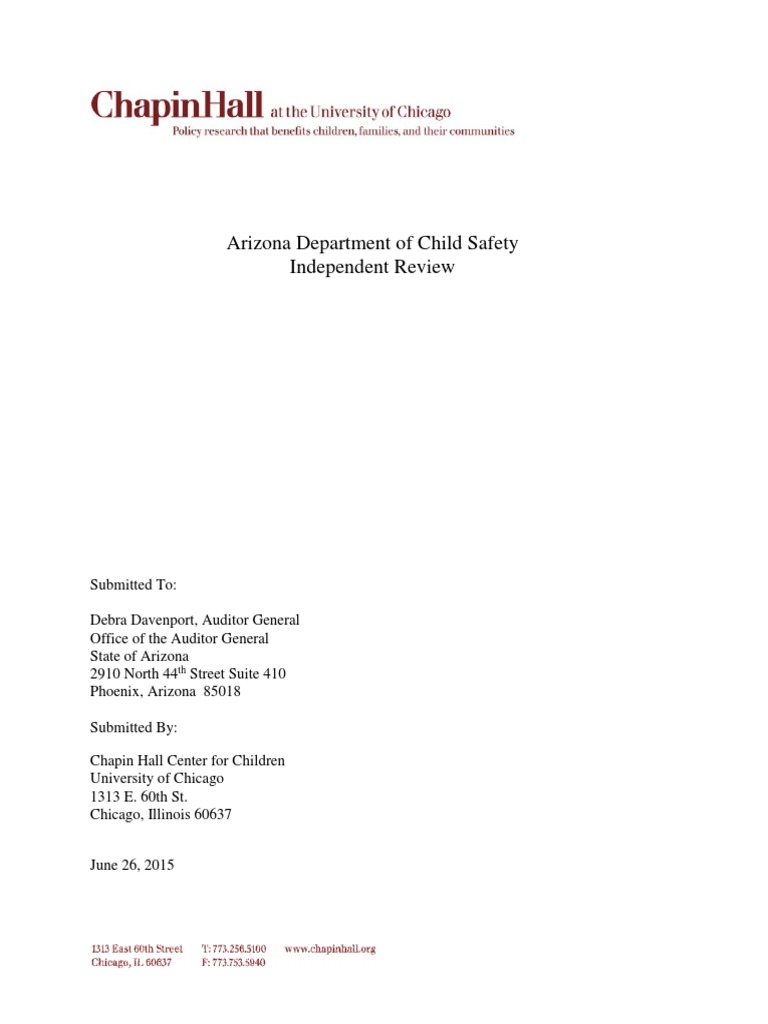 Arizona Department of Child Safety Independent Review Child