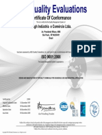 Certificado ISO9001 2008 MEGH