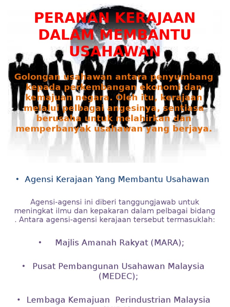 Peranan Kerajaan Dalam Membantu Usahawan Pdf