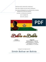 Bolivar en Bolivia Informe
