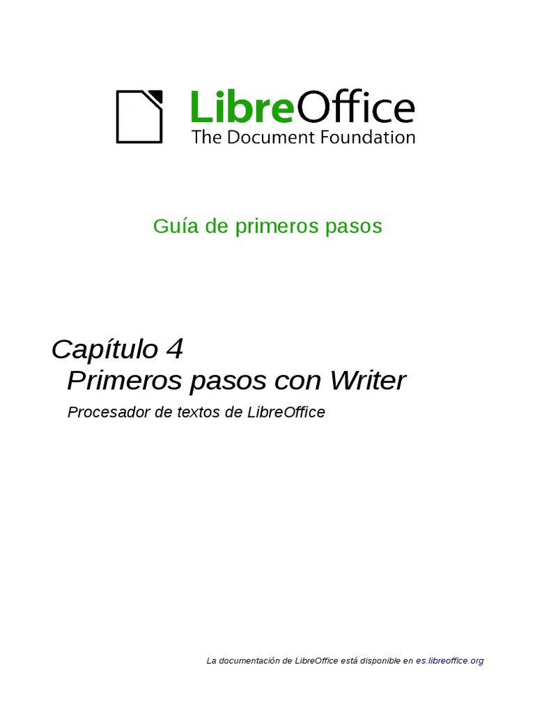 Primeros Pasos Con Writer | PDF