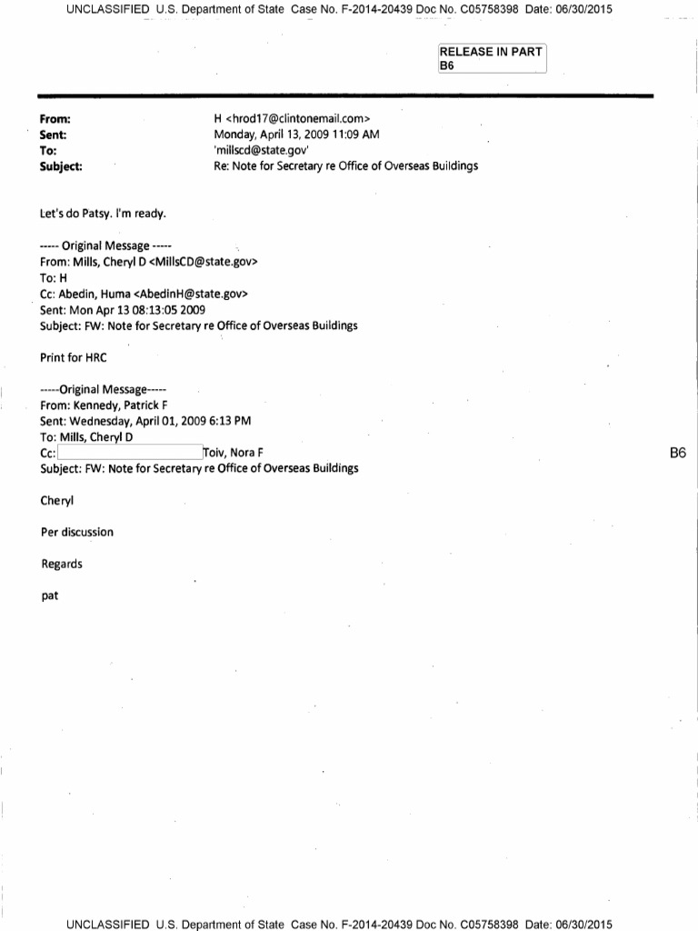 Clinton Email Batch 4 | PDF | Hillary Clinton | American Government