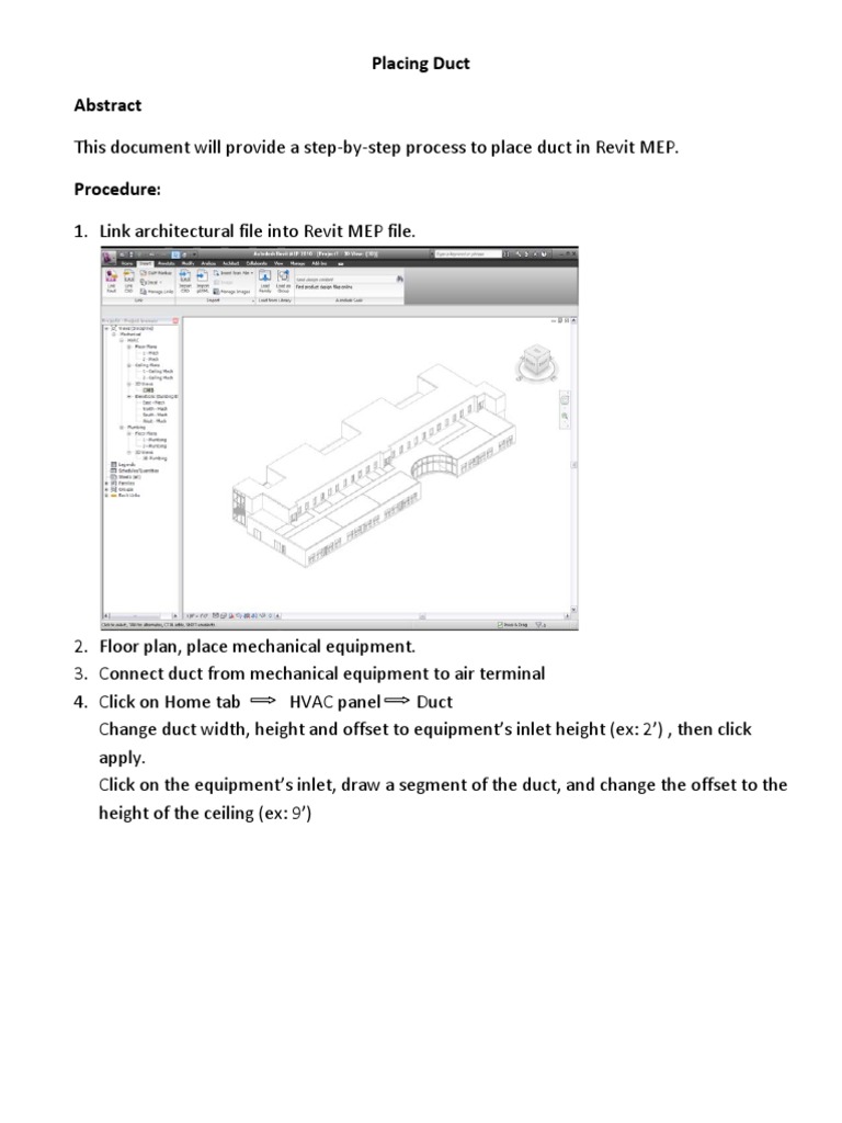 Place Duct For Revit MEP | PDF