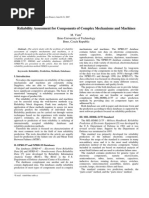 Reliability Assessment For Components of Complex Mechanisms and Machines