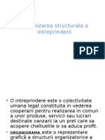 Organizarea Structurala a Intreprinderii