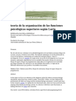 Teoría de La Organización de Las Funciones Psicológicas Superiores Según Luria