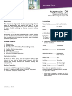 Acrymastic 100 Product Data: Elastomeric Roofing/ Water Proofing Compound