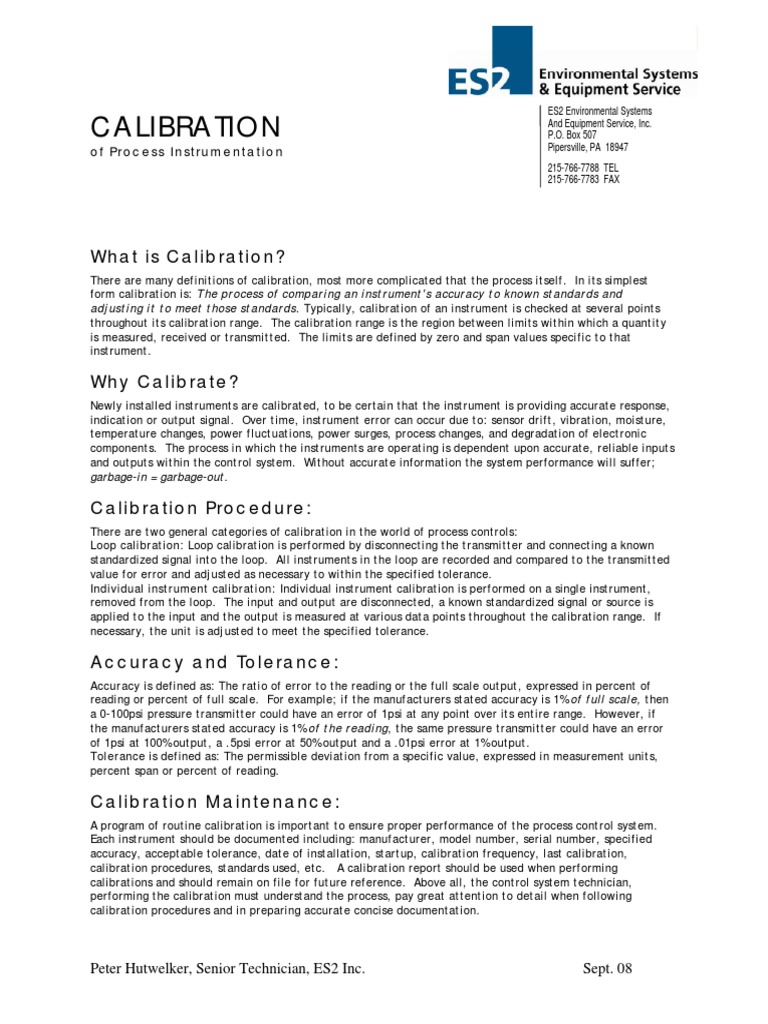 Understanding Calibration Calibration Accuracy And Precision