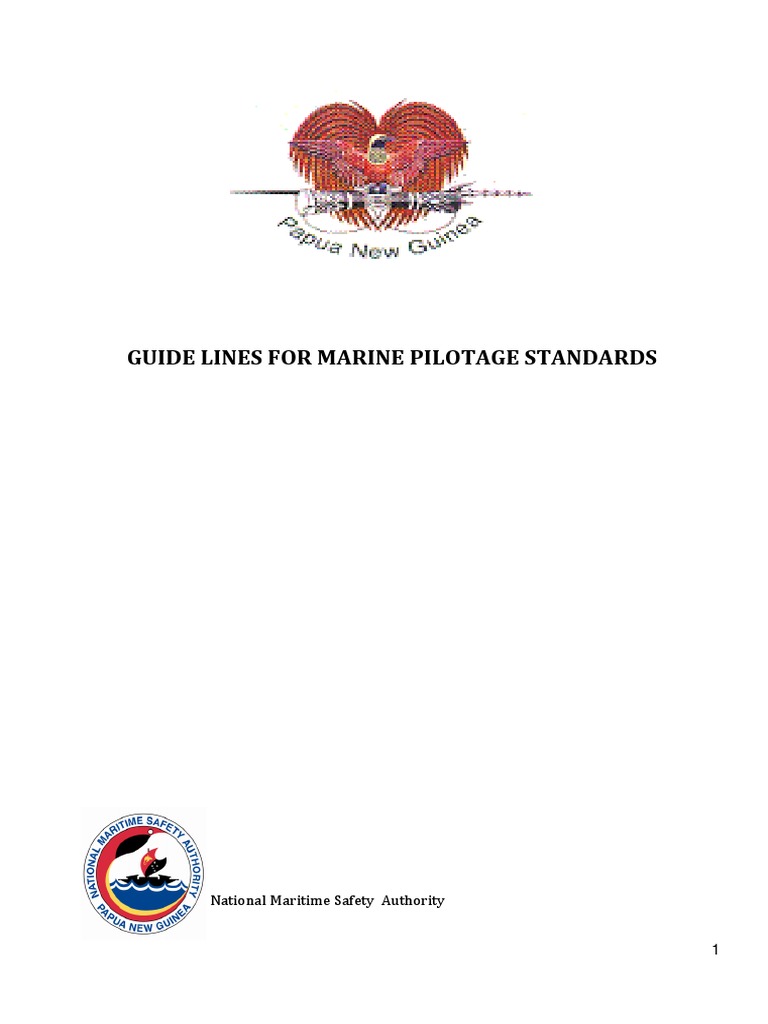 Papua New Guinea Guidelines For Marine Pilotage Standards PDF