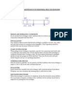 Start Up Procedure of Heat Exchanger