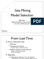 Data Mining and Model Selection