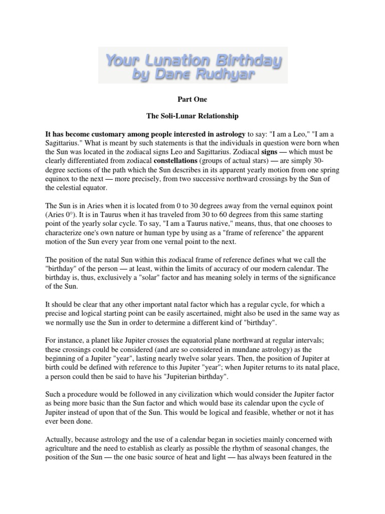 Soli Lunar Birthday PDF Zodiac Moon
