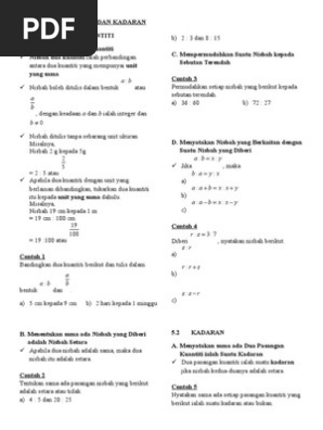 Nisbah Dan Kadaran Tahun 6 Pdf