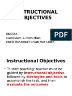 edu555 week 8 instructional objectives