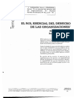 El Rol Esencial Del Derecho de Las Organizaciones