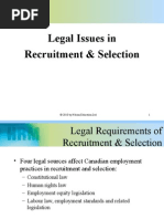 Legal Issues in Recruitment and Selection