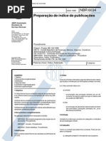 ABNT NBR 6034 - Preparacao de Indice de Publicação - Procedimento