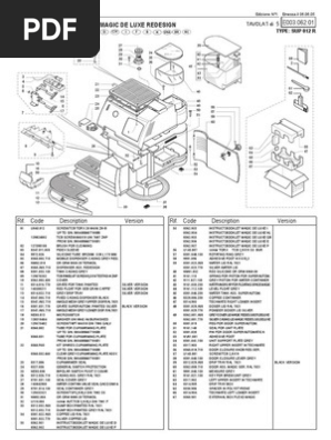 Saeco Magic De Luxe Parts Diagram | PDF | Electrical Connector