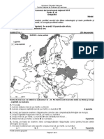 Varianta bac 2015 geografie