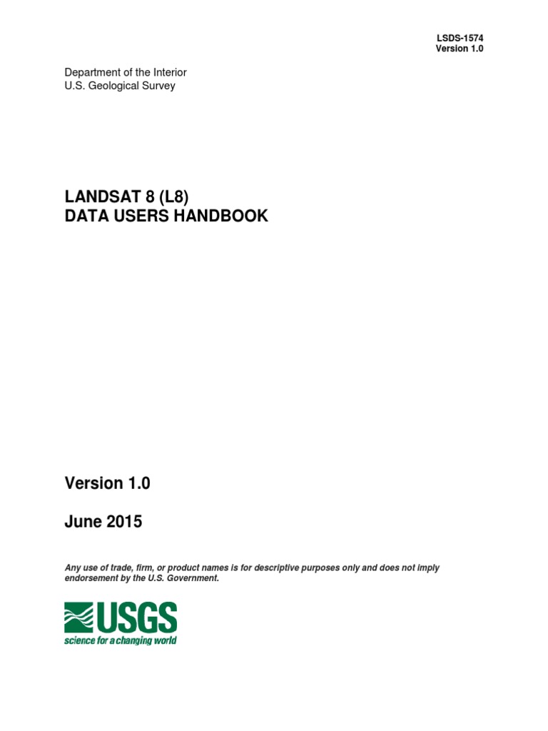 Lands at 8 Data Users Handbook | PDF | Goddard Space Flight Center
