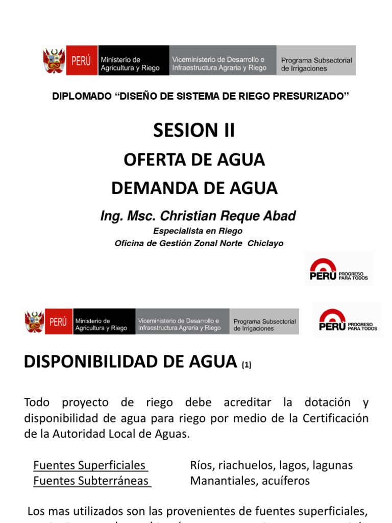 Disponibilidad y Demanda de Agua en Riego | PDF | Evapotranspiración ...