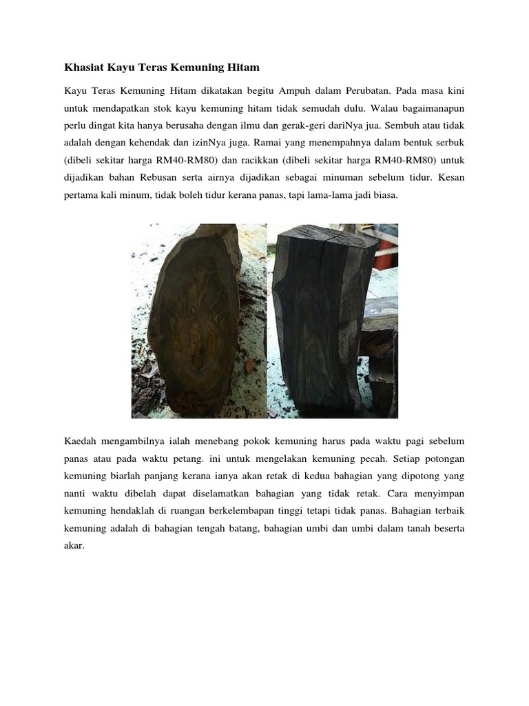 Kayu Teras Kemuning Hitam Pdf