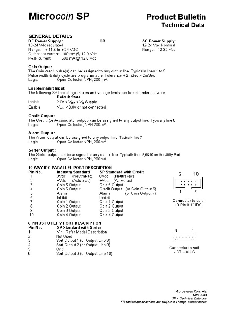 Microcoin SP Connections | PDF