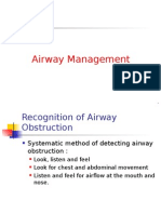 Airway Management Recognition of Airway Obstruction