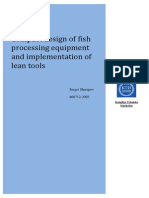 Compact Design of Fish Processing Equipment and Implementation of Lean Tools