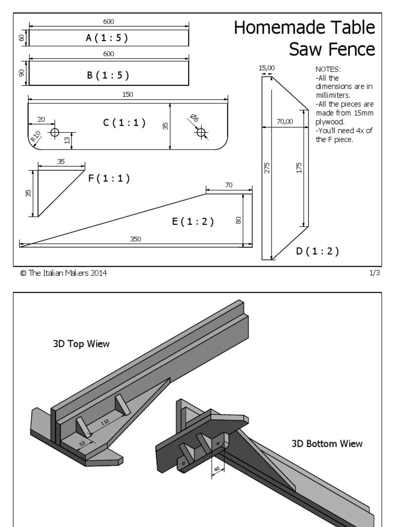 Homemade Table Saw Fence Plans | PDF | Technology & Engineering