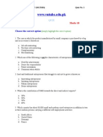 SME Management - MGT601 Fall 2006 Quiz 01