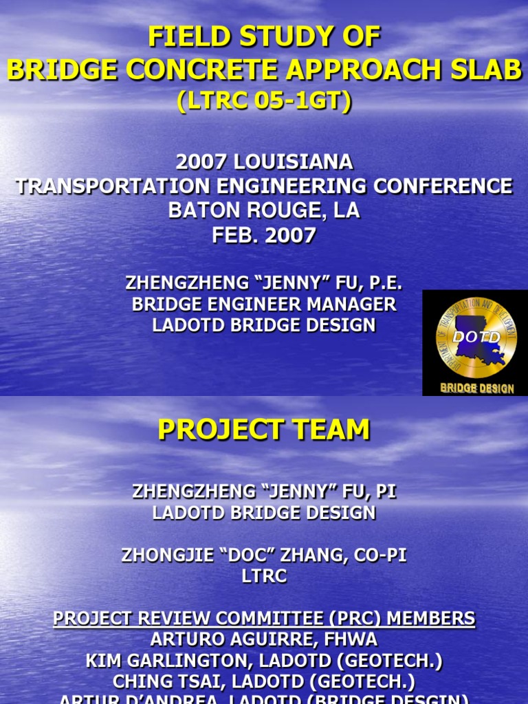 Field Study of Bridge Concrete Approach Slab | PDF | Geotechnical ...