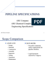 DOT Pipeline Specifications