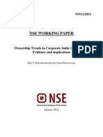 Nse Working Paper: Ownership Trends in Corporate India (2001-2011) : Evidence and Implications