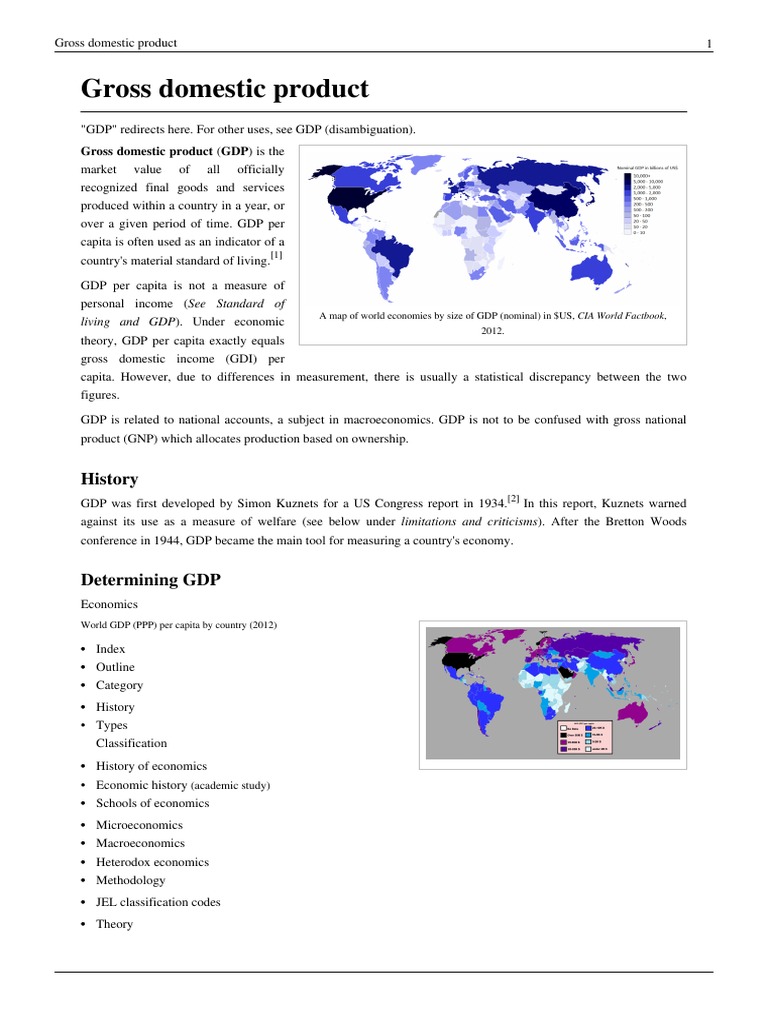 Gross Domestic Product | Purchasing Power Parity | Gross ...